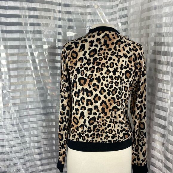Justice Cheetah Print Zip Up Lightweight Jacket - Picture 3 of 5